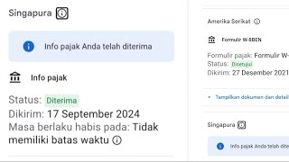 KELOLA INFO PAJAK ADSENSE  PAJAK PEMBAYARAN YOUTUBE SINGAPURA [upl. by Kcirdek733]