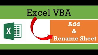 Use Excel VBA to insert a NEW Sheet  Rename Sheet [upl. by Ainaled]