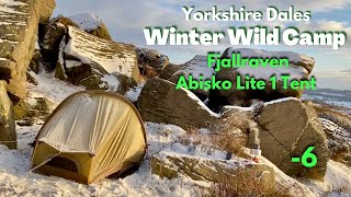 WILD CAMPING In the Yorkshire Dales FJALLRAVEN Abisko Lite 1 TENT basic review Backpacking Solo UK [upl. by Ymorej]