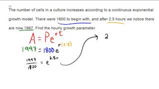 Applying the continuous exponential growth model Pert [upl. by Dreeda]