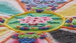 Traditional Tibetan Sand Mandala Time Lapse [upl. by Gee]