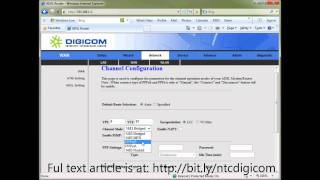 Configuring NTC ADSL Digicom Router [upl. by Schlosser181]