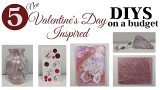 5 NEW VALENTINES DAY INSPIRED DECOR DIYS  HOME DECOR DIY FOR VALENTINES DAY ON A BUDGET [upl. by Maxa564]