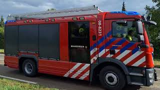 Brandweer Kesteren TS 088231 Prio 1 N233  N233 137 Kesteren Ongeval wegvervoer [upl. by Aylat]