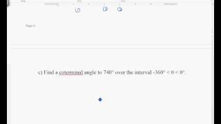 lesson 41 Coterminal Angles [upl. by Hiroko]
