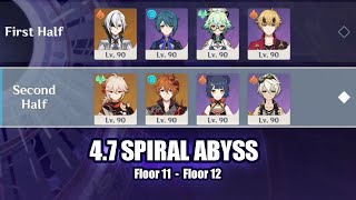 47 Spiral Abyss Floor 11  Floor 12  Arlecchino amp Tartaglia  Genshin Impact [upl. by Kina911]