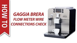 How To Gaggia Brera Flow Meter Wire Connection Check [upl. by Lissak]