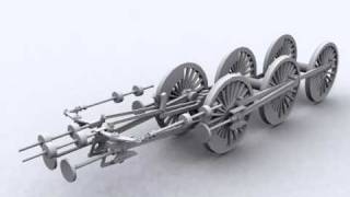 GWR 4 Cylinder Walschaerts Valve Gear Animation [upl. by Kra]