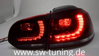 LED Rückleuchten VW Golf 6 redclear Auch GTI GTD SWTuning [upl. by Assylla]