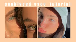 VSCO TUTORIAL  HOW TO EDIT SUNKISSED ON VSCO EASY TUTORIAL [upl. by Ylagam]