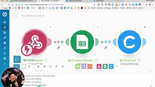 How to use Integromat to get data from Google Sheets and send them to a bot in Chatfuel [upl. by Letisha]