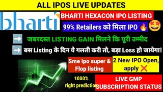 Bharti Hexacom IPO LISTING DAY STRATEGY 🔴 जबरदस्त Listing 😊 GMP 🔥🔴 बस ये गलती मत करना 🔴All IPOs gmp [upl. by Llyrad]