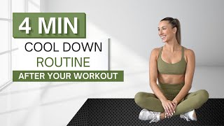 4 min COOL DOWN STRETCH ROUTINE  Do This After Your Workout  Flexibility and Muscle Recovery [upl. by Eatnuahs2]