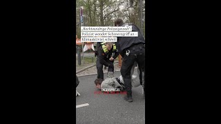 TW „Polizeigewalt“ Berliner Polizei wendet Schmerzgriff bei Aktivist der Letzten Generation an [upl. by Enybor]