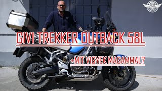 Givi Trekker Outback 58L alumínium doboz  Jó ha van nálam [upl. by Caz]