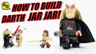 LEGO DARTH JAR JAR MINIFIGURE CREATION TUTORIAL [upl. by Duthie]