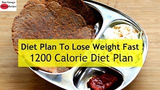 1200 Calorie Diet Plan To Lose Weight Fast  Full Day Meal Plan For Weight Loss  Skinny Recipes [upl. by Alcina]