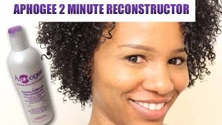 Aphogee 2 Minute Keratin Reconstructor Application on Natural Curly Hair [upl. by Holmes609]