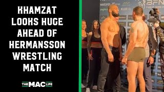 Khamzat Chimaev looks huge ahead of freestyle wrestling match with Jack Hermansson [upl. by Enyal]