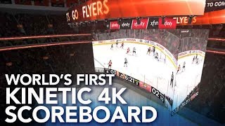 Wells Fargo Center to debut worlds first kinetic 4K scoreboard [upl. by Biegel]