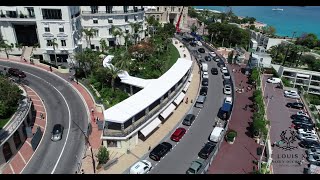 Monaco Grand Prix from the terrace of Le Louis XV  Alain Ducasse à lHôtel de Paris [upl. by Assilanna768]