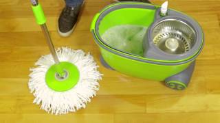 Spin Mop Tutorial And Review For Magic 360 Spin Easy Mop With Wheels [upl. by Esaertal]