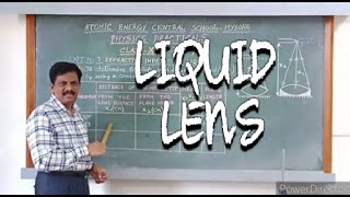 LIQUID LENS  Refractive index of a liquid  Class 12 Physics  CBSE Physics practical Experiment [upl. by Nospmoht214]