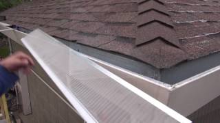 Installing Stainless Steel Gutter Guards on asphalt shingle roof [upl. by Hauser]