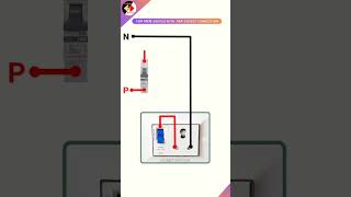 16A MCB Switch with 16A Socket Connection  S S Combined Connection shorts youtubeshorts [upl. by Eitsrik]