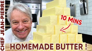 Make Butter in 10 Minutes or Less  Chef JeanPierre [upl. by Teevens663]