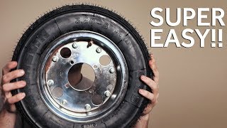 Easy Way to Install Honda Z50 Tires Street Legal Monkey Bike [upl. by Marchese]