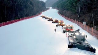 The Amazing Process of Building a Ski Resort Korean Ski Resort [upl. by Ostap318]