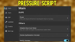 Pressure Script  Roblox Script  Not Patched  No Ban [upl. by Monney]