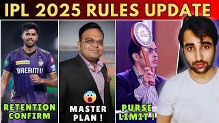 IPL 2025 News Mega Auction New Rules Update  Purse Money  RTM Card  Retained List  BCCI Meeting [upl. by Peedus757]