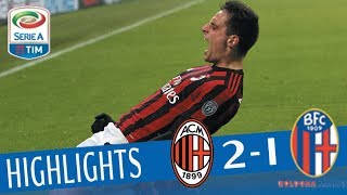 Milan  Bologna 21  Highlights  Giornata 16  Serie A TIM 201718 [upl. by Torruella]