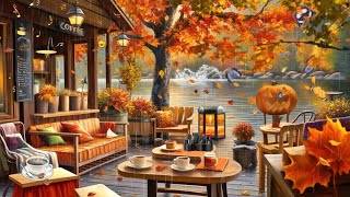 Relaxing Soft Jazz in Halloween Cafe That Make You Feel Positive and Unwind  Fall Jazz Playlist [upl. by Lindell694]