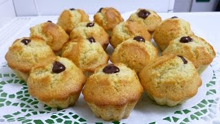 Magdalenas rellenas de chocolate  Chocolate filled muffins english subtitles [upl. by Burget948]