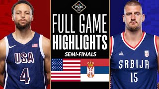 USA vs SERBIA FULL GAME Highlights  Aug 8 2024  Olympic Men’s Basketball Semifinals  NBA 2K24 [upl. by Georgianne300]