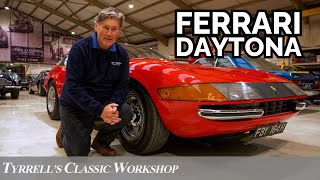 From Underneath to the Open Road Ferrari 365 GTB4 Daytona Experience  Tyrrells Classic Workshop [upl. by Hardden]