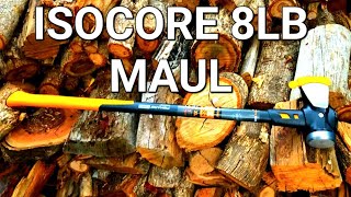 Is Fiskars Isocore 8 lb Maul Any Good First Test [upl. by Motteo]