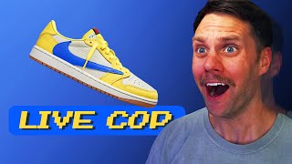 LIVE COP Travis Scott Air Jordan 1 Low Canary [upl. by Zel]