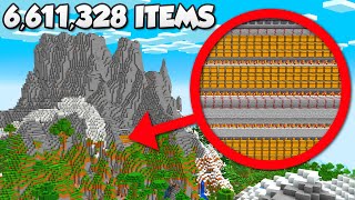 This Mountain Holds 6611328 Items in Hardcore Minecraft 11 [upl. by Lledner]