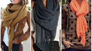 Como usar o como hacer nudos para Bufandas pashminasfulares 😱😍  10 MANERAS SIMPLES cachecol [upl. by Ainex]