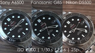 Sony A6500 vs Panasonic G85 vs Nikon D5500  D5600  1080p Video Quality Comparison [upl. by Francisca]