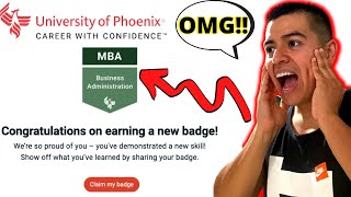 I Received Digital Badge From University Of Phoenix  MBA Vlog 4 [upl. by Riay]