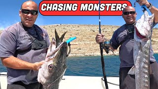 Saltwater Safari 7 MEGA BARRACUDA FISHING in GREECE [upl. by Lleoj]