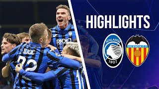 UCL Ro16 1st leg AtalantaValencia 41  Highlights [upl. by Annavoig416]