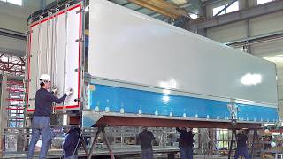 Process of Making Giant Double Wing Door Van Truck Hydraulic Open Box Truck Factory in Korea [upl. by Verlee376]