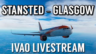 MSFS IVAO ATC  EASYJET A320 London To Glasgow  Flight Simulator 2020 [upl. by Oilisab]