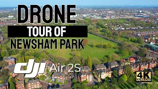 Drone Tour Of Newsham Park Liverpool DJI Air 2S [upl. by Trebor]